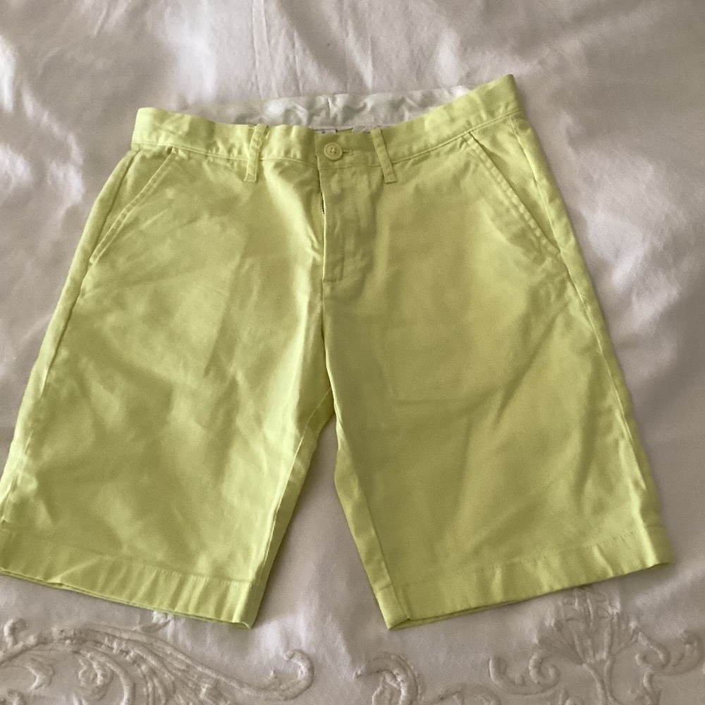 Jcrew Crewcuts size 14 bright yellow cotton chino style shorts
